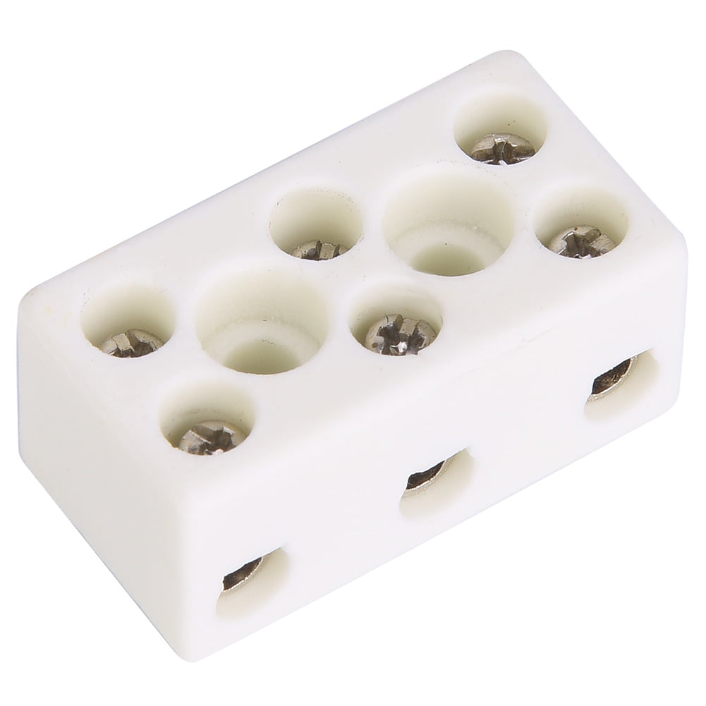 New Lon0167 10A 1W2H Featured 1 Way 2 Reliable Efficacy Hole Ceramic Connector Porcelain Terminal Block 5pcs id:615 ed e6 4ba 