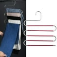 thumbnail image 4 of Pantalones Estante De Almacenamiento De Ropa Sunnimix Organizador de perchas para pantalones Rosa Rojo, 4 of 8