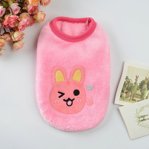 1 Pcs XXS Dog Clothes for Small Dogs Soft Puppy Sweater Winter Warm Shirt Vest for Chihuahua Yorkie Cat Pet Apparel,pink