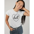 thumbnail image 2 of Hello Heart W Daisy T-Shirt Women -Image by Shutterstock, Female Small, 2 of 4