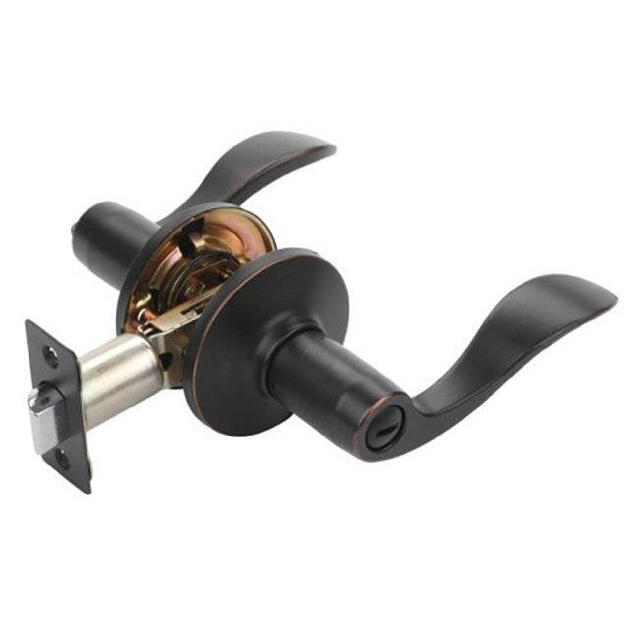 Dynasty Hardware Heritage Lever Passage Set - Aged Oil Rubbed Bronze Door Handles, 4-Pack Contractor Pack