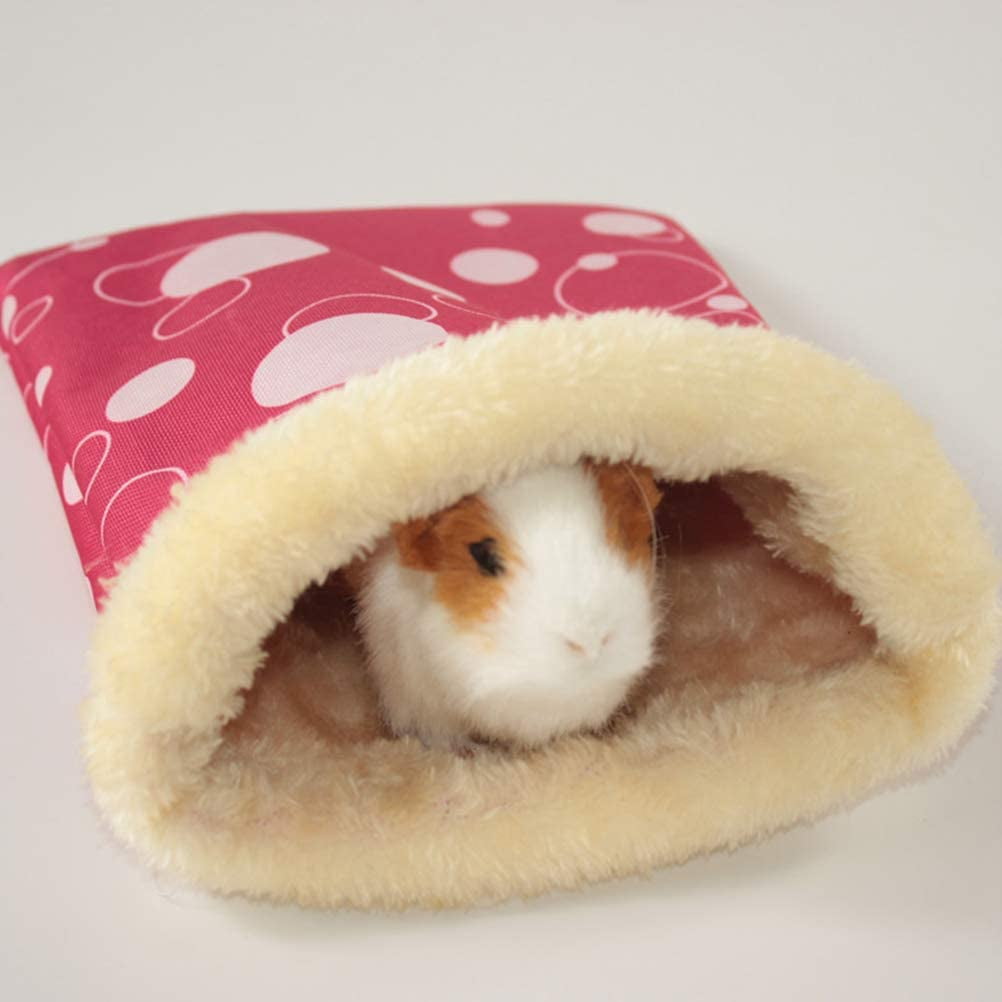 Guinea Pig Bedding hedgehog Snuggle Sack Rat House Bed Winter Warm Fleece Small Pet Syrian Hamster Chinchilla Bed House Cage Nest Random Color small