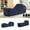 Blue, variant on ijuicy Chaise Lounge Chair for Yoga, Chaise Lounge with Headrest, Oversized Yoga Chair Indoor - Dark Gray