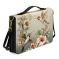 thumbnail image 2 of FOR U DESIGNS Hummingbird Floral Bible Cover for Women Soft PU Leather Bible Bag with Zipper Sturdy Bible Protective Carrier Size M Soft Crossbody Backpack Bag Purse for Bible Study Religious, 2 of 7