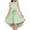 Light Green, variant on REDARER Girls' High-Low Hem Dress with Dot Mesh Yoke, Flutter Sleeves & Tie Stylish Casual & Party Kids Outfit,9-10 Years