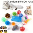 thumbnail image 1 of FNNMNNR Interactive Cat Toy Bundle with Diverse Textures - Plastic Cat Teaser Balls  Bell Rattle Toys  Fluffy Mouse  Claw Mat - Durable  Non-Battery Assorted Pet Play Set for Cats Enterta, 1 of 7