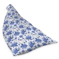 thumbnail image 2 of Floral Lounger Chair Bag, Repeated Pattern Japanese Lotus Flowers Depiction in Vintage Style Art, High Capacity Storage with Handle Container, Lounger Size, White and Ceil Blue, by Ambesonne, 2 of 5
