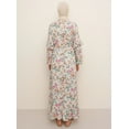 thumbnail image 4 of Beige - Floral - Crew neck - Unlined - Viscose - Dress - Refka, 4 of 5