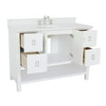 thumbnail image 6 of Bellaterra Home 49" Single vanity in White finish top with White quartz and oval sink, 6 of 10