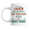 thumbnail image 1 of Quotes About Failure and Learning White Ceramic Coffee & Tea Mug (11oz), 1 of 6