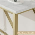 thumbnail image 3 of OUTGOODS 39.4" Industrial Console Table with USB & Outlets, Slim Metal & MDF Sofa Table, 3 of 8