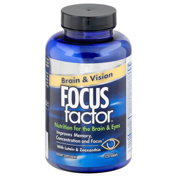 Focus Factor Brain & Vision Eye Vitamin & Mineral Supplement w/Lutein