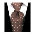 thumbnail image 5 of Scott Allan Collection Brown Tie | Standard Size 3.3" Adult Necktie | Polka Dot Ties, 5 of 5