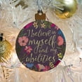 thumbnail image 5 of I Believe in Myself and My Abilities Positive Inspirational Message Wood Christmas Tree Holiday Ornament, 5 of 7