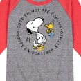 thumbnail image 3 of Peanuts - Good Things Are Coming Circle - Youth Raglan Tee, 3 of 7