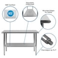 thumbnail image 4 of Flash Furniture Rawcliffe Stainless Steel 18 Gauge Prep and Work Table with Undershelf - NSF Certified - 48"W x 24"D x 34.5"H, 4 of 11