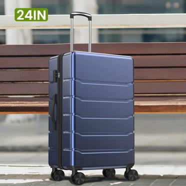 JOINSUN 24 Inch Carry On Luggage Expandable Hardside Suitcases with Rolling Spinner Wheels & TSA Lock, Blue