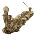 thumbnail image 5 of Ebros Skeleton King Sitting by Skull Graveyard Incense Stick Burner 10.5" Long, 5 of 5