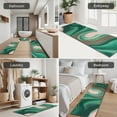 thumbnail image 5 of Green Marble Gold Wave Pattern Kitchen Rugs Sets Of 3,Kitchen Runner Rugs Non Skid Washable,Decorative Kitchen Floor Mats for Kitchen,Sink,Laundry,17"x30"+ 17"x47" + 17"x59", 5 of 6