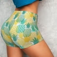 thumbnail image 4 of Kdxio Pineapples1 Print Workout Shorts for Women Seamless Soft Smooth Gym Yoga Scrunch Active Shorts, 4 of 9