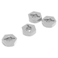 thumbnail image 2 of Adaptadores de bujes de rueda hexagonales de aleación de aluminio de 4 Uds. De 12mm con pasadores de eje para piezas de coche TRAXXAS 1/16 RC plateados, 2 of 12