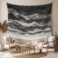 thumbnail image 2 of Black Grey Ombre Tapestry for Bedroom Wall Hanging Tapestry, Modern Moire Abstract Art Luxury Ceiling Backdrop Tapestries Poster Blanket Wall Decor for Teens Room Living Room Dorm 39" x 59", 2 of 8