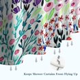 thumbnail image 6 of Pioneer Flower Floral Print Pattern Shower Curtain 72"x72" ,Bathroom Decorative Shower Curtains Set with 12 Hooks,Modern Waterproof Washable Shower Curtain, 6 of 6