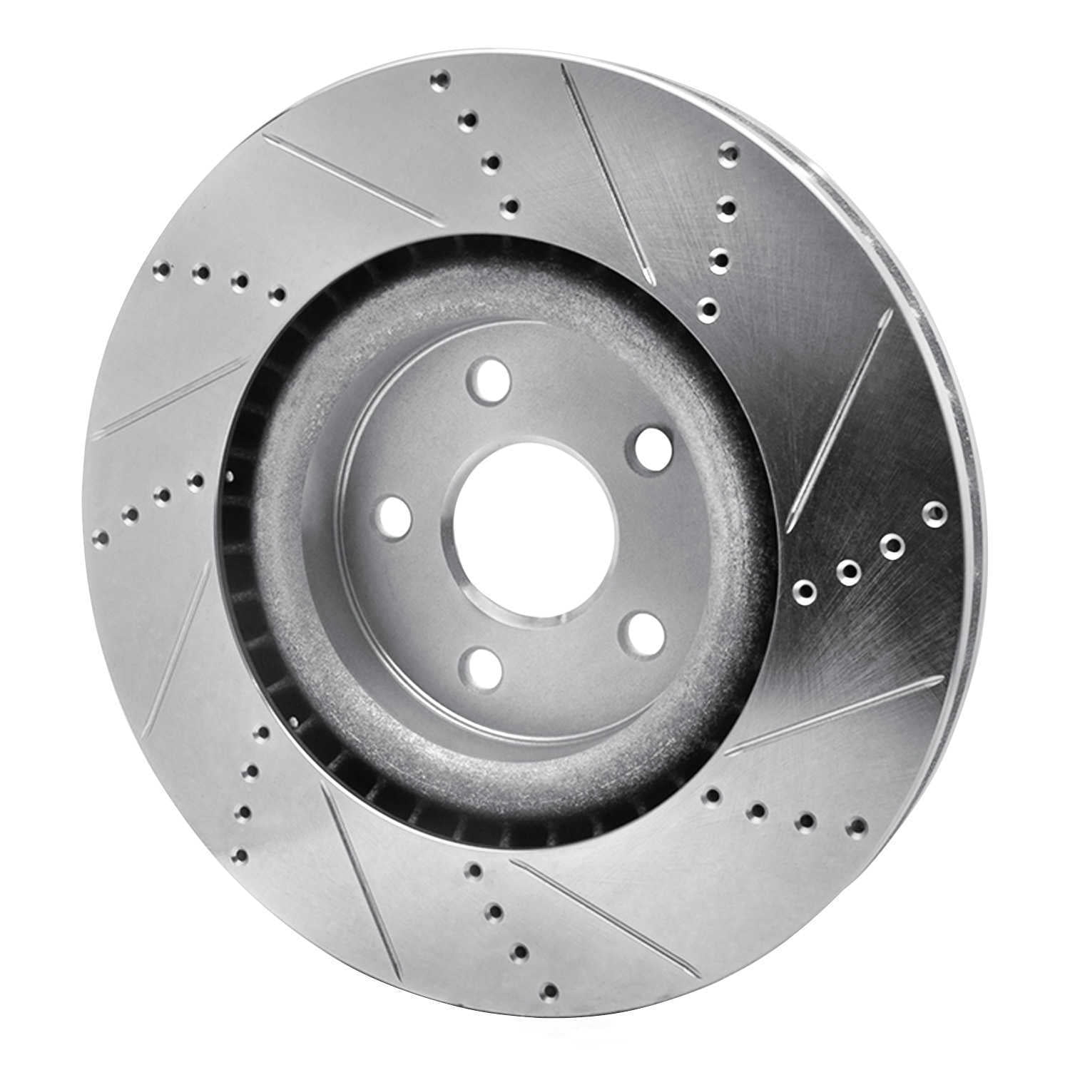 Dynamic Friction Company 631-42009L DFC Brake Rotor - Drilled And Slotted - Silver