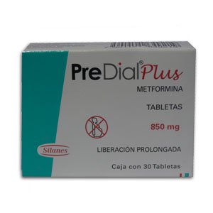 Pre Dial plus 850 mg 30 tabletas de liberación prolongada