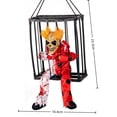 thumbnail image 2 of Sahpxhe Halloween Decorations Hanging Ghost Decor, Animated Shaking Caged Skeleton Prisoner with Glowing Red Eyes for Indoor Living Room Party Decor Hot Pink, 2 of 6