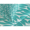thumbnail image 4 of Ambesonne Turquoise Quilted Bedspread Set 3 Pcs, Foliage Leaves Lines, Queen Size, Turquoise White, 4 of 5