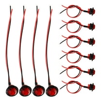 GOOHOCHY 10Pcs Marker Lights Motorhome Red Round LED Indicator Lights for Vehicles