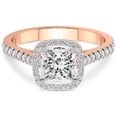 thumbnail image 4 of IGI Certified 2 Carat Princess Shape Lab Grown Diamond Engagement Ring | 14K Rose Gold |Glowing Globe Halo Diamond Ring | FG-VS1-VS2 Quality Friendly Diamonds, 4 of 6