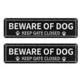 thumbnail image 1 of 2 Pack Beware of Dog Sign, 12X3 Inch Rust Free .040 Aluminum Metal Sign, Reflective, Fade , UV Protected Edition, 1 of 5