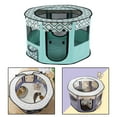 thumbnail image 4 of Parque para Mascotas Portátil, Plegable para Perros Pequeños, Gatos, Bolígrafo para Juegos, Tiendas de Campaña, Perrera para Perros, Casa, Patio - Sunnimix Perros Gatos Play Pen, 4 of 8