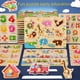 thumbnail image 1 of Tablero de mano para niños, educación temprana, rompecabezas de iluminación, rompecabezas de hongos, rompecabezas de uñas, rompecabezas de frutas y verduras, juguete para bebés de 1 a 3 años, 1 of 3