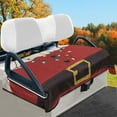 thumbnail image 2 of Yuyamidu Santa Claus Golf Cart Seat Cover for 2 Seats Colorful Lights Golf Cart Seat Blanket Small Items Fluffy Christmas Club Car Accessories, 2 of 8