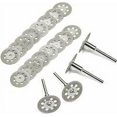 thumbnail image 2 of SHAR Diamond Cutting Disc, 20Pcs 22mm Diamond Mini Cutting Discs with 4Pcs Mandrels Shanks for Rotary Discs for Dremel Rotary Tools Glass Gems Cutting Discs, 2 of 5