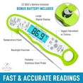 thumbnail image 2 of Zulay Kitchen Instant Read Food Thermometer Waterproof Digital Meat Thermometer w/ Backlight Green, 2 of 7