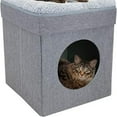 thumbnail image 2 of Indoor Cat Cube Furniture, Gray Cube, 2 of 6