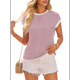 thumbnail image 3 of Camisetas de Corta para Mujer, Color Rosa, Talla S, 3 of 7