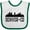 White and Green, variant on Inktastic Denver Colorado City Skyline Boys or Girls Baby Bib