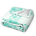 thumbnail image 3 of ZNDUO Green Watercolor Plaid Art Pattern Throw Blanket, Lightweight Cozy Soft Throw Blanket for Couch, 50"x40" Throw Blankets for Bed, 3 of 8