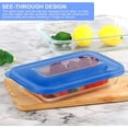 thumbnail image 5 of 8 Pieces Glass Baking Dish with Lids Rectangular Glass Baking Pan Bakeware Set with Lids, Baking Pans for Lasagna, Leftovers, Cooking, Kitchen, Fridge-to-Oven, 5 of 7