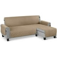 thumbnail image 1 of Housse de Canapé en L, Housse de Sofa Sectionnel, Housse de Chaise Longue, Housse de Sofa Réversible, Protège-Meubles, Housse pour la Déco de la Maison (Camel, Grand), 1 of 7