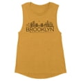 thumbnail image 1 of Skyline Brooklyn New York Women's Muscle Tank Medium Antique Gold, 1 of 5