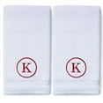 thumbnail image 2 of Monogrammed Hand Towels for Bathroom Kitchen Makeup | Personalized Gift for Wedding-Bridal | Classic Font Custom Luxury Turkish Towel | Spa Collection, Oversized, 16 X 30 Inch, Set of 2, 2 of 3