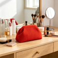 thumbnail image 6 of TAROFIIH Women’s Polyester Cosmetic Bag – Portable Crocheted Handbag, Dumpling-Shaped Striped Pleated Cloud Clutch, Evening Purse for Travel, Parties and Weddings, 6 of 6
