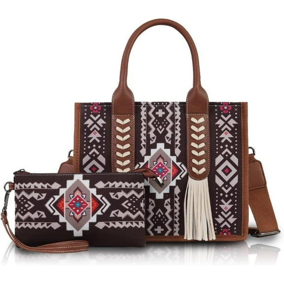 Jia Store Women's Bohemian Convertible Handbag - 3-in-1 Tote, Shoulder & Crossbody Bag with Removable Strap