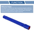 thumbnail image 4 of Unique Bargains 1pcs 35mm 1.38" ID 400mm 15.75" L 0° Blue Red Car Threaded Silicone Hose Universal, 4 of 7